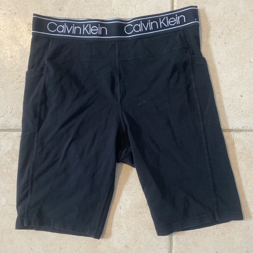 CALVIN KLEIN black biker shorts